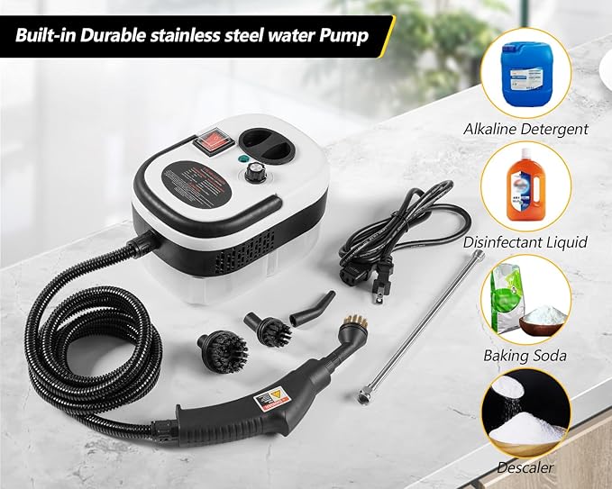 7 in 1 Steam Cleaner 2500W High Pressure Steamer for Cleaning, Car Steamer Handheld Steam Cleaner for Home Use, Hardwood Floor Steam Cleaner for Upholstery, Kitchen, Bathroom, Grout