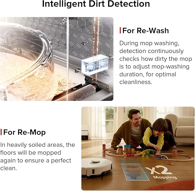 roborock S8 Max Ultra Robot Vacuum and Mop, All-in-One Dock, PreciSense LiDAR Navigation, Smart Dirt Detection, Self-Emptying, 8000Pa Suction for Various Floors, 20mm Auto Lifting for Carpet, White