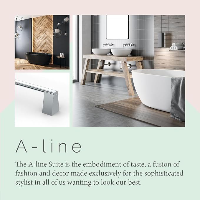 Gatco 5651 A-Line Towel Bar, 18 Inch, Chrome