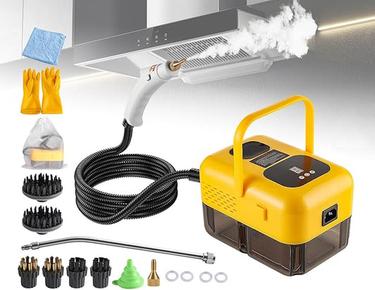 Steam Cleaner for Home, Handheld 2500W High Pressure Steamer for Cleaning, 9-Level Multipurpose Steam Cleaner for Car Detailing Floor Upholstery Kitchen Bathroom Grout Tile, 14 Accessories