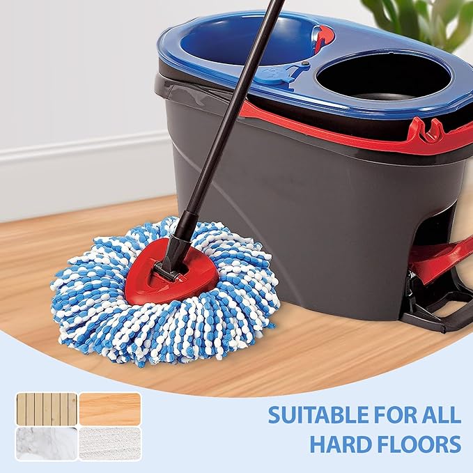 Spin Mop Replacement Heads, Microfiber Mop Refills, Easy to Replace (4 Heads)