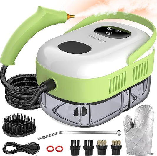 2500W Steam Cleaner for Home & Car, 10s Fast Heat Steamer for Cleaning, 6-Level Steam Control, Handheld Steam Cleaner with 37.19OZ Large Tank for Furniture, Grout, Carpet and Floor