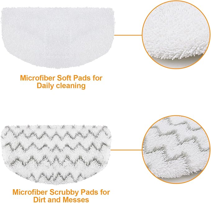 10 PACK Steam Mop Replacement Pads Compatible with Bissell Powerfresh Steam Mop 1940 1806 1544 2075 2685A 2181 2814 Series, Model 1940A 1940W 19405 2075A 2685A 5938, Microfiber Washable, Reusable