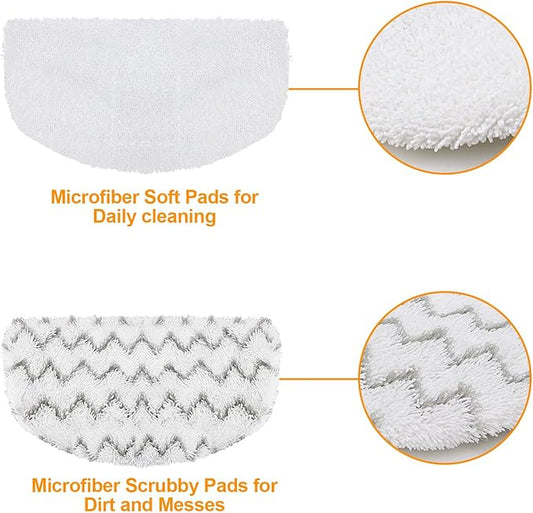 4 PACK Steam Mop Replacement Pads Compatible with Bissell Powerfresh Steam Mop 1940 1806 1544 2075 2685A 2181 2814 Series, Model 1940A 1940W 19405 2075A 2685A 5938, Microfiber Washable, Reusable