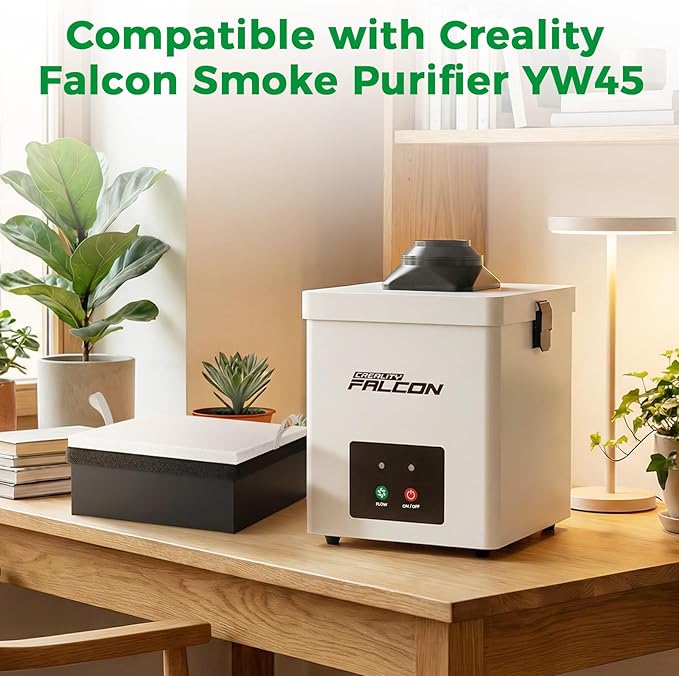 Creality Filter Replacement for Falcon Smoke Purifier YW45, 2 in 1 Activated Carbon/Pre Filters for A1 Air Purifier, 99.97% Purification Rate, Includes 5 Pre-Filters and 1 Activated Carbon Filter
