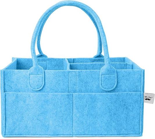 Mr. Pen- Baby Diaper Caddy Organizer, 1 Pack, Blue, Baby Caddy Organizer with Handle, Compact Size, Collapsible & Portable