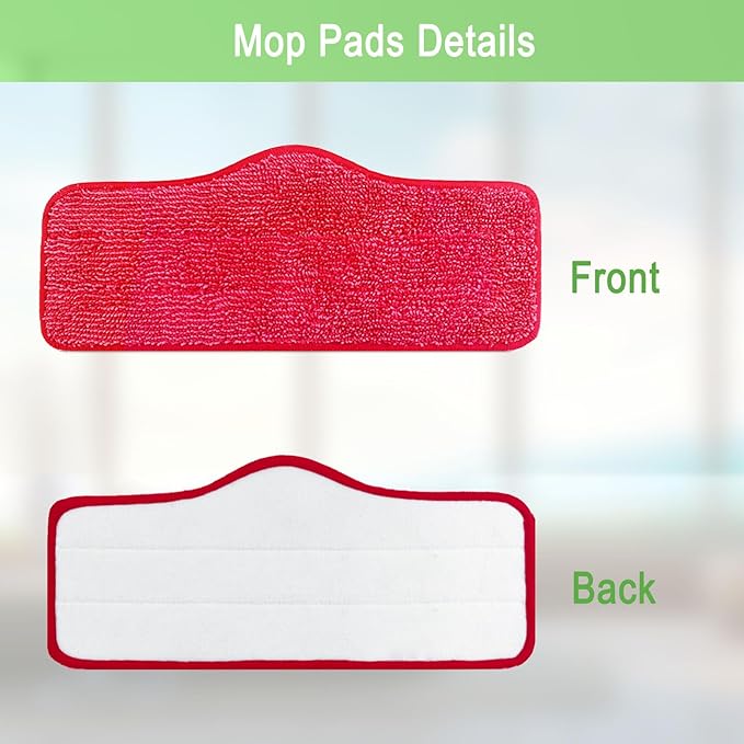8 Pack Microfiber Replacement Steam Mop Pads Compatible for Schenley Steam Mop Cleaner, Washable and Reusable Replacement Mop Pads
