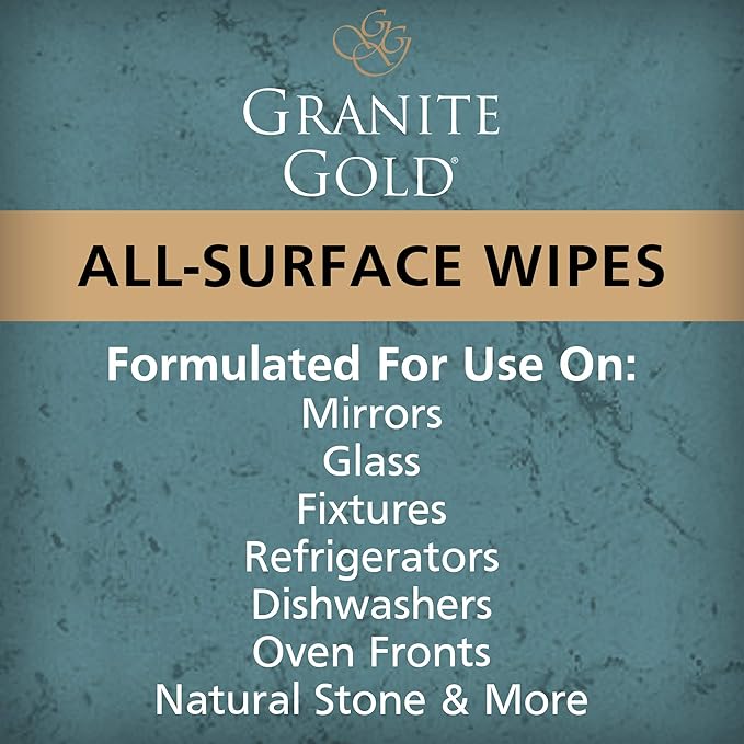 Granite Gold All-Surface Cleaner Household Cleaning For Stainless Steel, Glass, Quartz, Marble Surfaces, 40 Count