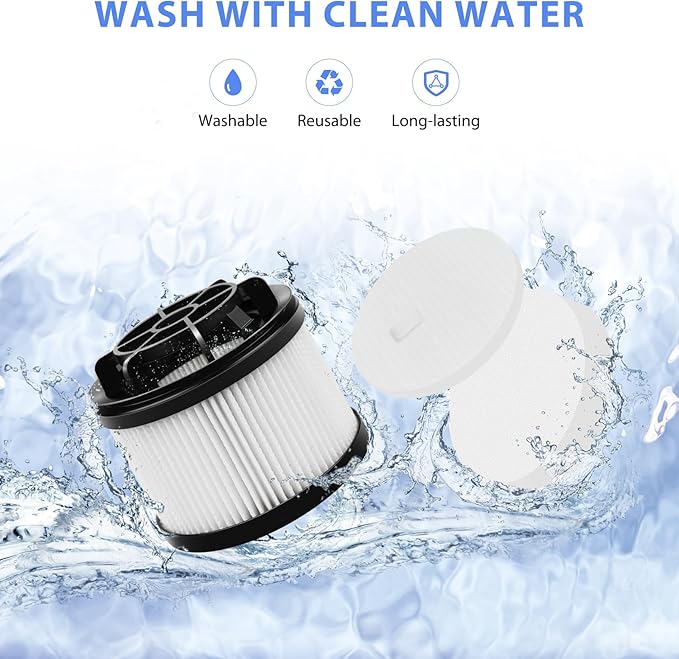 10 Pack LVAC-200 & LVAC-300 White Vacuum Cleaner Replacement Filter For LEVOIT Cordless Vacuum Cleaner, For Levoit LVAC-200 / LVAC-300 Cordless Stick Vacuum