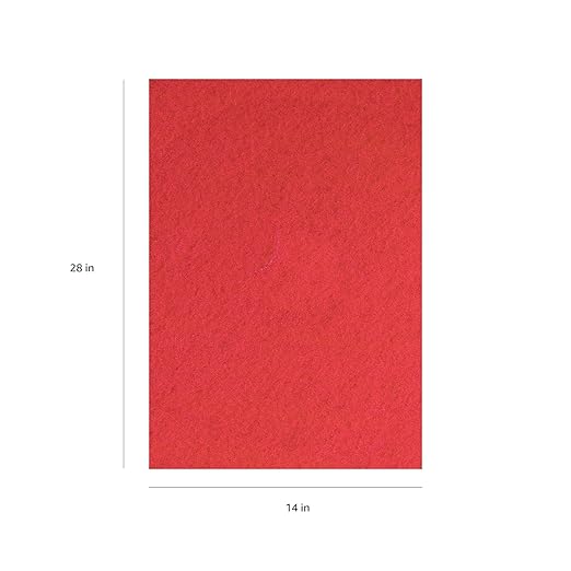 Americo Red Buffer Floor Pad, for Light Cleaning and Buffing, 14"x28", 5 Pads/Case, Made of 100% Recycled Content, USA Made