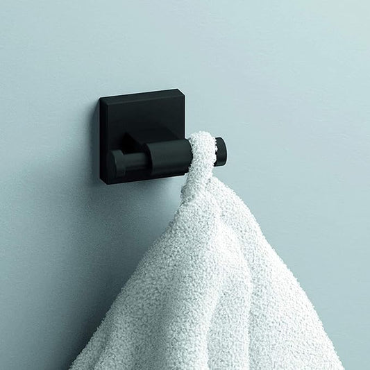 Franklin Brass Maxted (1-Pack) Towel Hooks Matte Black Bathroom Hooks Wall Mounted for Robes & Towels 2-Prong Hand Towel Hook Holder Kitchen, Bath, Bathroom Accessories MAX35-FB