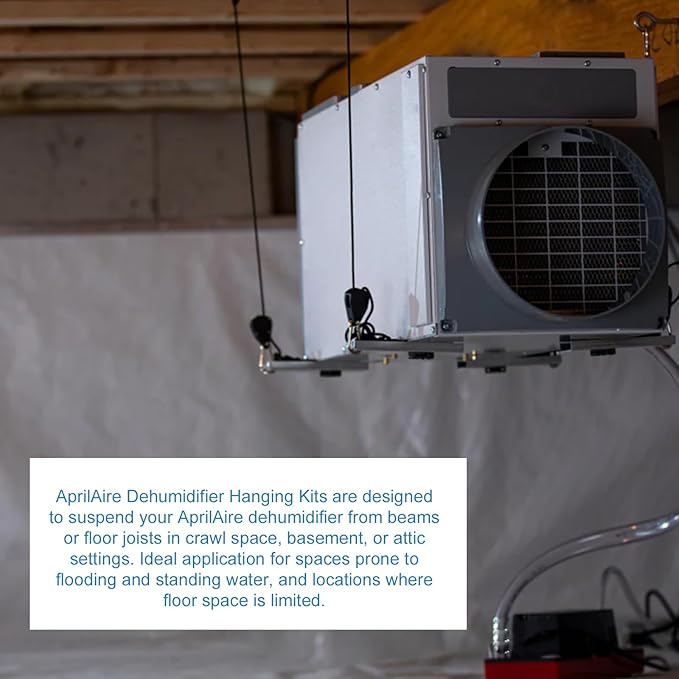 5822 Dehumidifier Hanging Kits for AprilAire Dehumidifier, for Crawl Space, Basement, Whole-House Dehumidifier, Fit Models: E070, E080, E100, E130, 1820, 1830, 1850, 1852, 1870, 1872