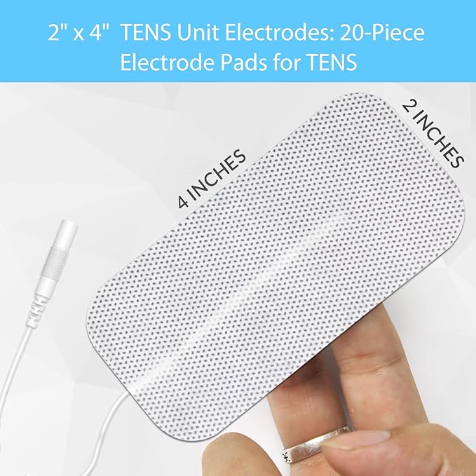 TENS Unit Pads 2X4 20 Pcs Replacement Pads Electrode Patches for Electrotherapy