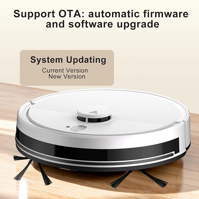 Robot Vacuum and Mop Combo, Robotic Vacuums with LiDAR Navigation, Smart Mapping, Strong Suction, with WiFi/App/Alexa/Voice Control, Obstacle Avoidance, for Home, Wood/Hard Floors, Pet Hair