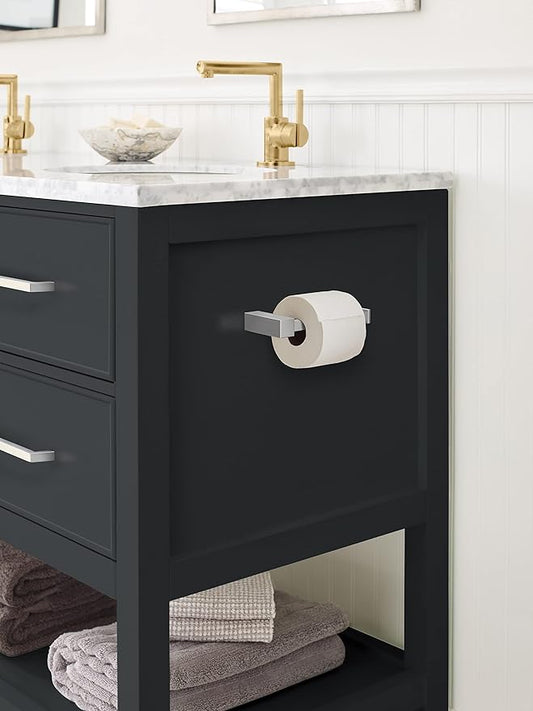 Amerock BH3608126 | Chrome Single Post Toilet Paper Holder | 5-7/8 in. (149 mm) Length Toilet Tissue Holder | Monument | Bath Tissue Holder | Bathroom Hardware | Bath Accessories
