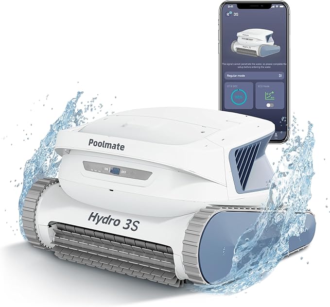 Chasing Robotic Pool Cleaner, Cordless Pool Vacuum 300 Mins Runtime for Above Ground Pools, Pool Robot 4.1L Filter Basket, Auto Waterline/Wall Cleaning for Inground Pools