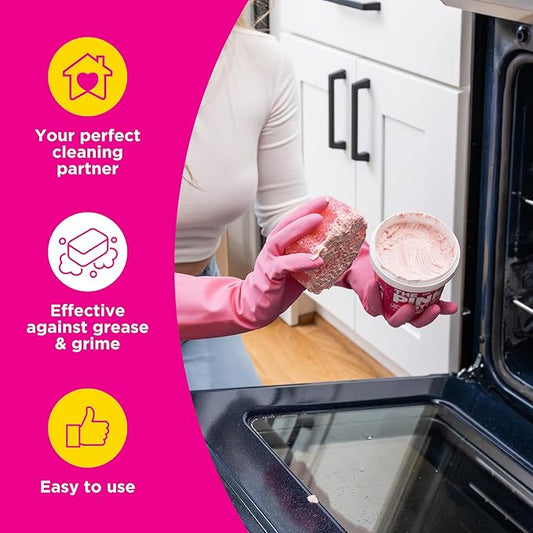 Stardrops – The Pink Stuff – SQeeZY Miracle Scrubber Sponge, Scratch Free Solution for Ultimate Home Cleaning - Perfect for Kitchens, Bathrooms, and Outdoor Use, 3-Pack