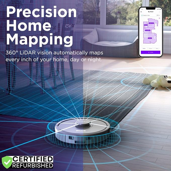 Shark RV2300S Matrix Self-Empty Robot Vacuum Bundle with 2 YR CPS Enhanced Protection Pack, Black, CRTE99SRKRV2300SRB (Renewed)