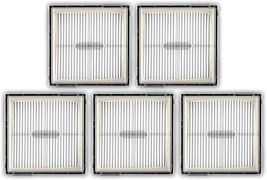 (5 Pack) Q10 S5/ Q10 X5 Replacement HEPA Filters Compatible with Roborock Q10 S5/ Q10 S5+/ Q10 X5/ Q10 X5+ Robot Vacuum, Accessories Kit, Upright Filter, Vacuum Filters, Canister Filters