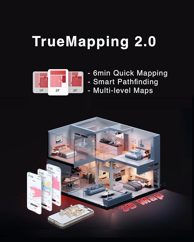 Yeedi M12 Ultra Plus Robot Vacuum and Mop, Upgrade 11800Pa Strong Suction, ZeroTangle Technology, TruEdge Deep Mopping, Auto Mop Washing/Drying, Auto-Lift Mopping, Mini Omni Station, White