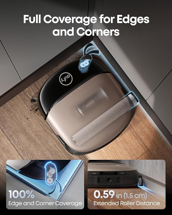 eufy Robot Vacuum Omni S2 and Mop Combo, 30,000 Pa AeroTurbo™ 2.0 Long-Lasting Suction, HydroJet ™ 2.0 Self‑Cleaning Roller Mop, CleanMind AI Navigation, Fragrance Diffuser, All‑in‑One Station