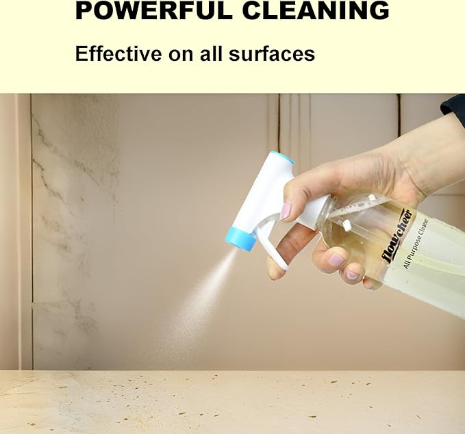 flowcheer Multi-Purpose Cleaner Starter Kit-Lavender and Lemon Scent all purpose cleaner concentrate,cleaning tablets (6 Refill tablets) with Reusable Spray Bottle Multi-Surface Cleaner, 6x17fl oz