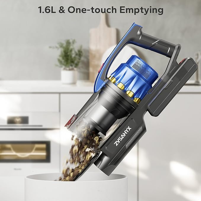 55KPA 650W 70Mins Cordless Vacuum Cleaner, Cordless Vacuum with Dual Handle, Stick Vacuum with Aroma Tablet, Anti-Tangle Brush, Rechargeable Wireless Vacumm for Carpets/Hard Floors/Pet Hair