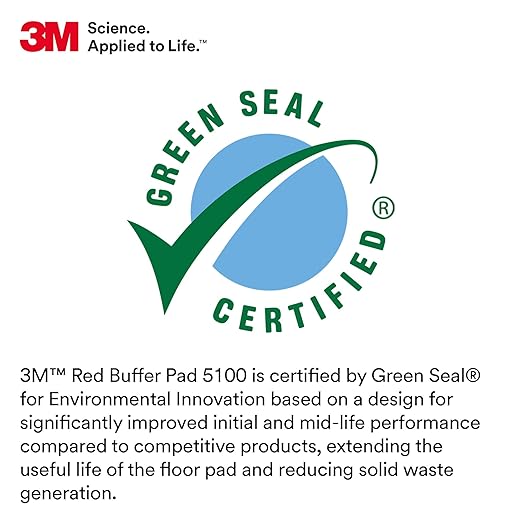 3M Red Buffer Pad 5100, 21 in