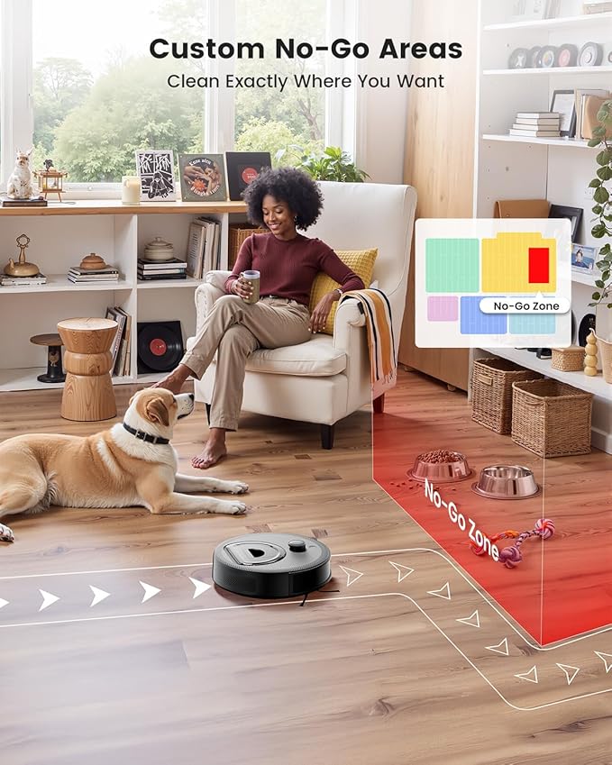 Lefant Robot Vacuum and Mop, Upgraded LiDAR Navigation, 450ml Visible Dustbin, Strong Suction, Multi-Floor Mapping, Self-Charge, WiFi/Alexa/APP, Multi-Surface Cleaning, M330 Pro Grey