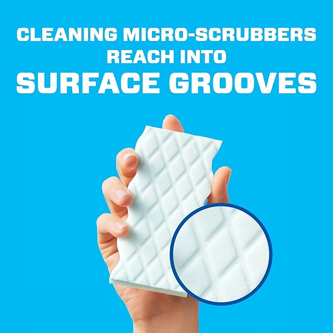 Mr. Clean Magic Eraser Sponge, All Purpose Cleaner, Cleaning Scrubber, Wall, Sneaker, Kitchen, Bathroom, Shower Cleaner, Cleaning Supplies, Melamine Sponge, Cleaning Pads, Extra Durable, 10ct