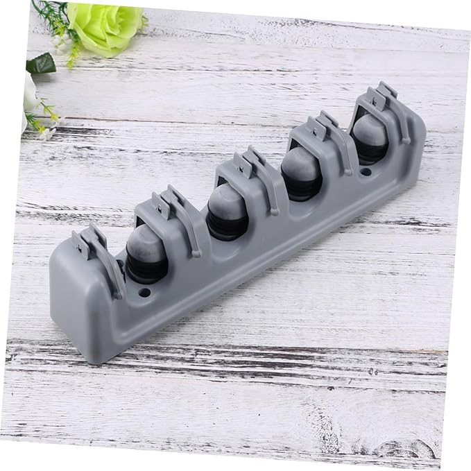 PRETYZOOM Broom Hanger Wall Mount Slot Hook Mop Broom Holder Wall Mounted Brush Organizer