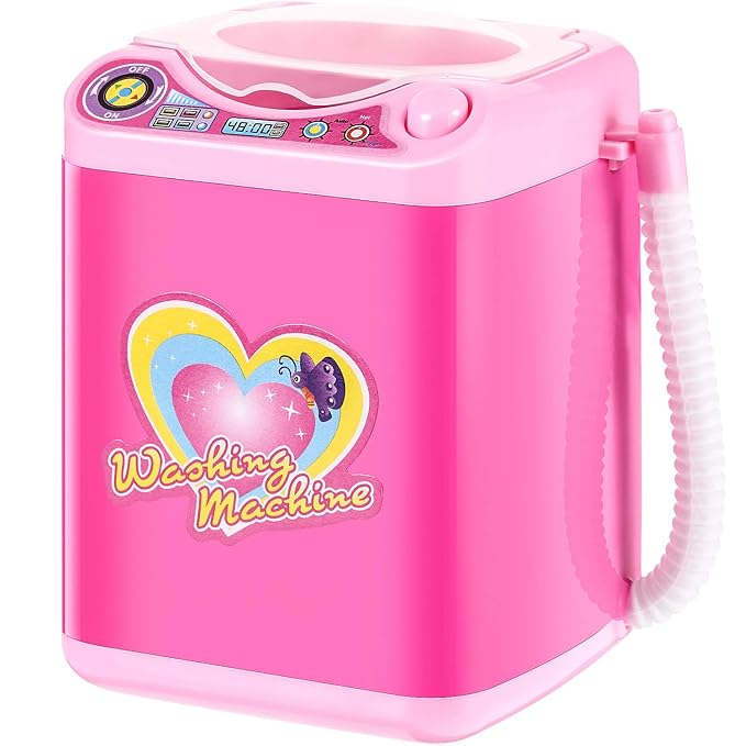 Hsei Mini Washing Machine Makeup Brush Cleaner Plastic Electric Automatic Washing Machine Sponge Cleaner for Ladies