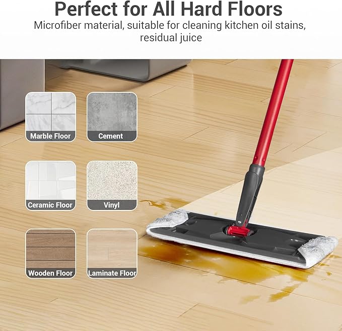 10Pcs Mop Replacement Pads,Compatible with O Cedar H2prO Flat Mop System Universal Mop Pads Mop Head Refills Washable Wet Mop,Replacment for Vileda H2prO Size Mops 15.94'' x 4.33''