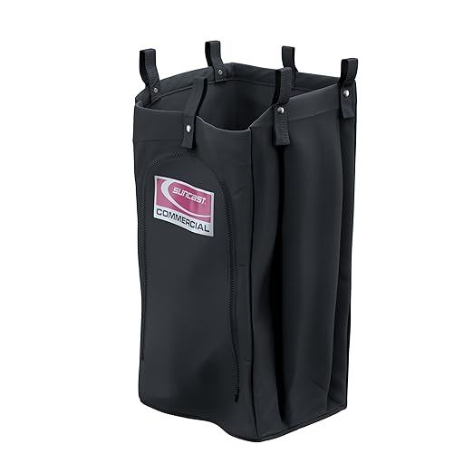 Suncast Commercial Standard Towel Bag with Durable Polyester Construction and Easy Access Zipper for HKC1000 and HKC2000 Housekeeping Carts, Made in The USA