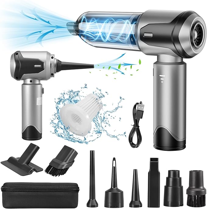 Handheld Vacuum Cleaner, 22000Pa Powerful Car Vacuum Cleaner Cordless, Lightweight Mini Car Hoover, Rechargeable Portable Air Duster for Car, Home, Kitchen