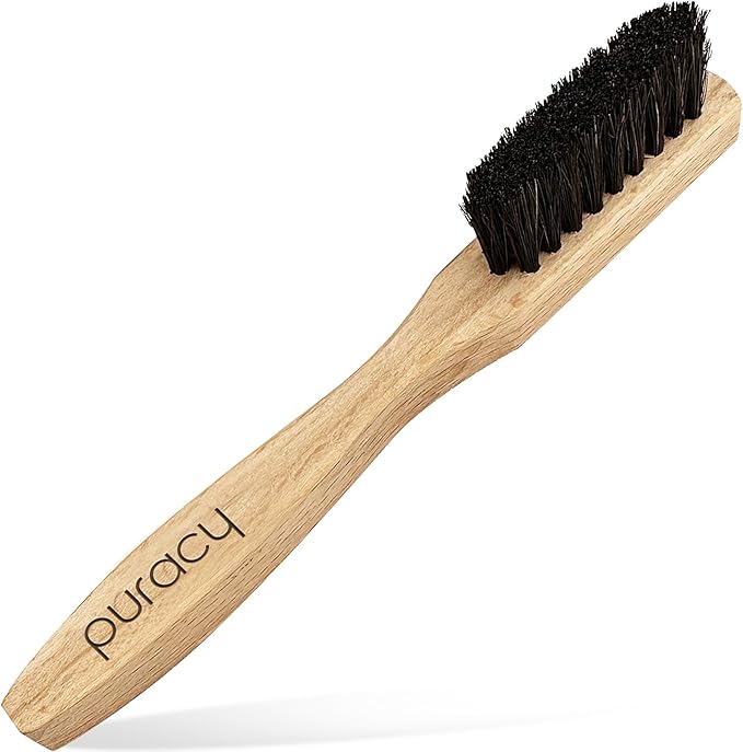 Puracy Laundry Stain Remover Brush for Tough, Deep, and Aged Clothing Stains, with Vegan Bristles for Safe and Effective Stain and Odor Elimination