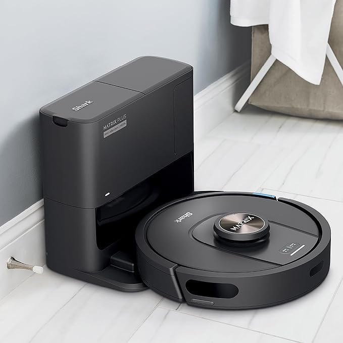 Shark UR2360S Ultra Robot Vacuum, with Matrix Clean, Precision Mapping, 30-Day Capacity HEPA Bagless Self Empty Base, Self-Cleaning Brushroll Perfect for Pet Hair, WiFi, Black (Renewed)