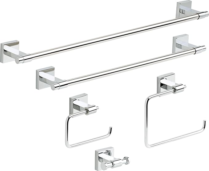Franklin Brass Maxted (1-Pack) Towel Hooks Polished Chrome Bathroom Hooks Wall Mounted for Robes & Towels 2-Prong Hand Towel Hook Holder Kitchen, Bath, Bathroom Accessories MAX35-PC
