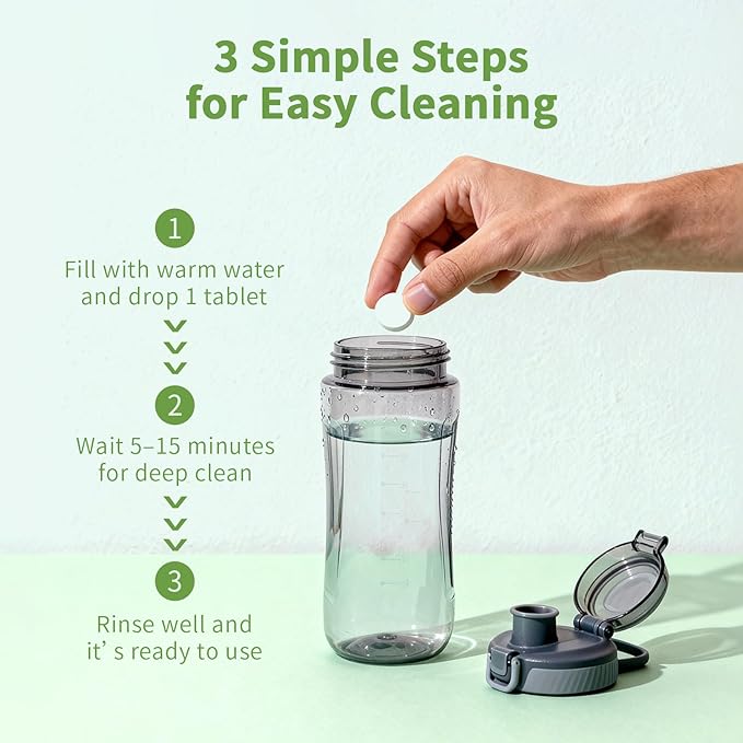 Water Bottle Cleaning Tablets, Water Bottle Cleaner, Bottle Cleaner Tablets 24 Count
