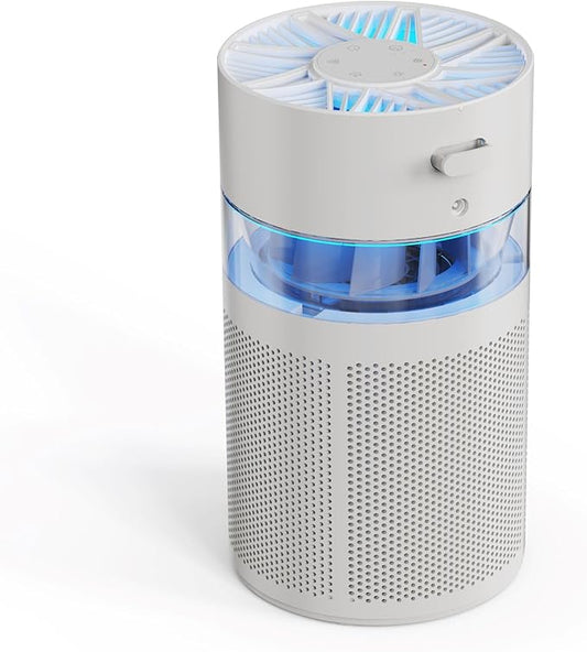 Crane True HEPA Air Purifier with Ambient Night Light and Aroma Tray, Covers Up to 200 sq ft, Quiet Air Cleaner for Bedroom, Nursery, Dorm, or Office, Removes Dust, Pollen, Smoke, and Pet Dander