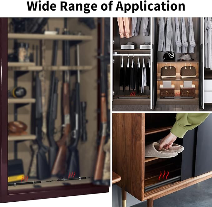Briidea Safe Dehumidifier Rod, Rod Reducing Humidity with Easy Installation and Plug Cord Easily Threading Through Safe's Hole, 12/16/24 inches Effective Coverage up to 100/150/300 Ft³