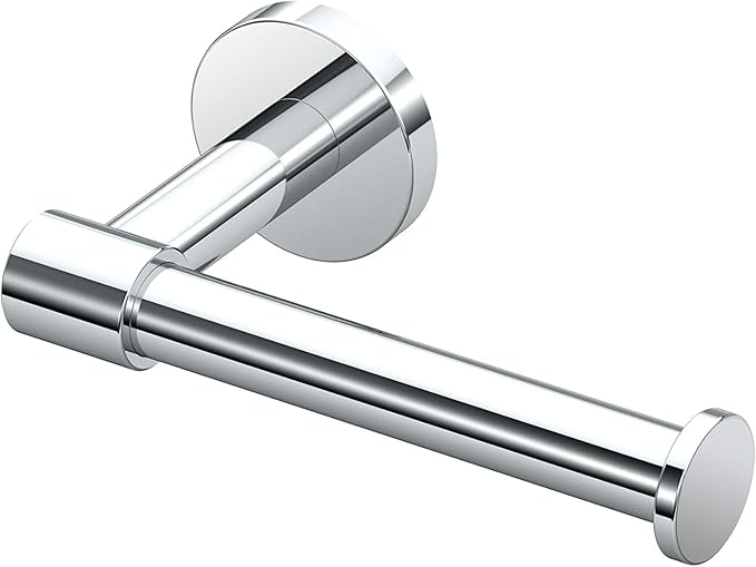 Gatco 4663 Reveal Euro Toilet Paper Holder, Chrome | Wall Mounted 7.13" W Euro Style Toilet Tissue Holder for Bathroom