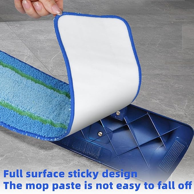 3 Pack Deep Clean Pads for Bona Family of Mops, Washable & Reusable Microfiber Cleaning Pad for Hardwood and Multi-Surface