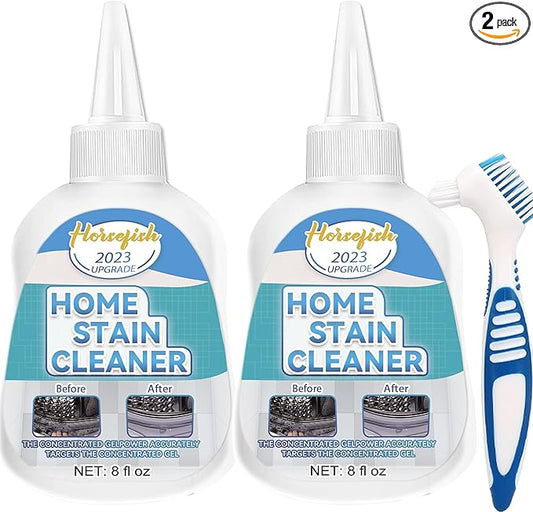 Home Remover Gel, 2 Pack Washing Machine Cleaner for Washing Machine, Refrigerator Strips, Grout Cleaner for Tiles Grout Sealant Bathroom Cleaning Kitchen Sinks, Front Load Washer Cleaning Solution