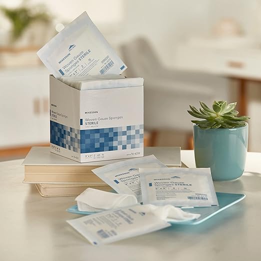 McKesson Woven Gauze Sponges, Sterile, 12-Ply, 100% Cotton, 3 in x 3 in, 40 per Pack, 30 Packs, 1200 Total