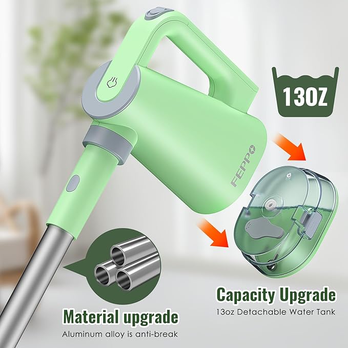 FEPPO Steam Mop & Detachable Handheld Steam Cleaner for Home and Floor Cleaning,15s Heat-Up, 230°F Steamer for Deep Cleaning with Multi-purpose Attachments Hardwood Floors, Tile, Grout,