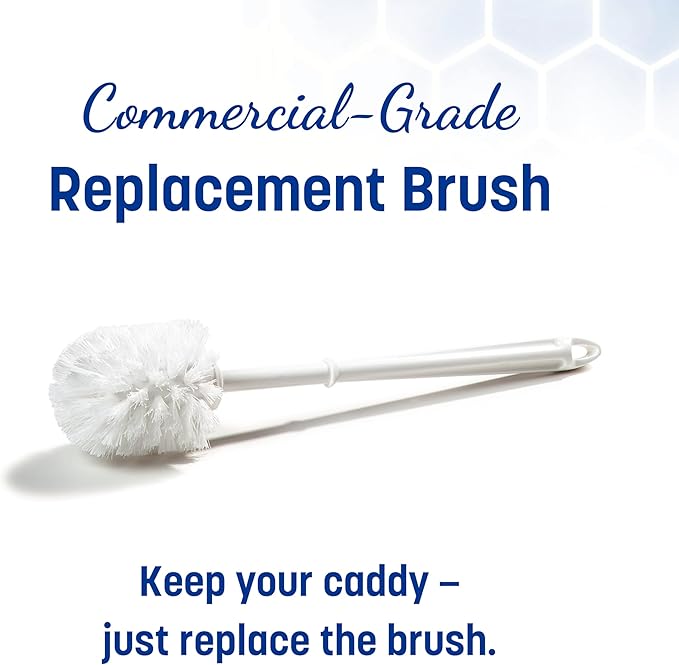 Sparta Flo-Pac Toilet Bowl Brush, 24 Pack for Commercial Restrooms, Heavy Duty Toilet Brush with Plastic Handle for Bathrooms, 11 Inches, White (Pack of 24)