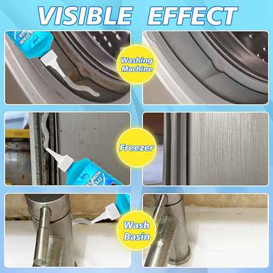 Mold Stain Cleaner Gel, 5 Fl Oz Washing Machine Cleaner for Bathrooms, Showers, Washing Machines, Grime, Grunk and Tiles, Thick Gel Formula Targets Tough Stains and Odors