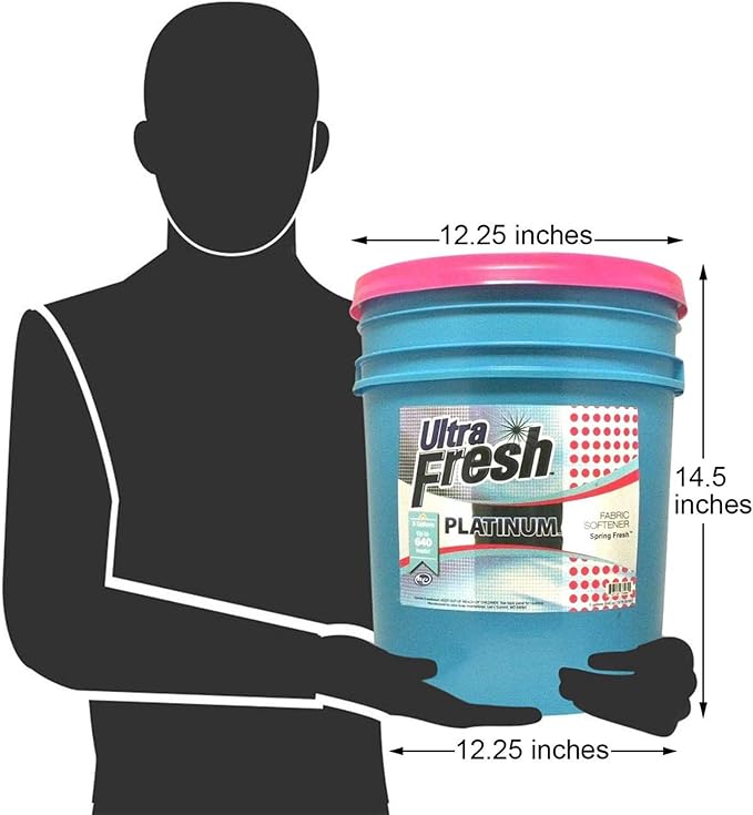Ultra Fresh Liquid Laundry Fabric Softener, Platinum, 5 Gal, Spring Fresh - Household Cleaning Supplies and Accessories for Clothing and Fabrics