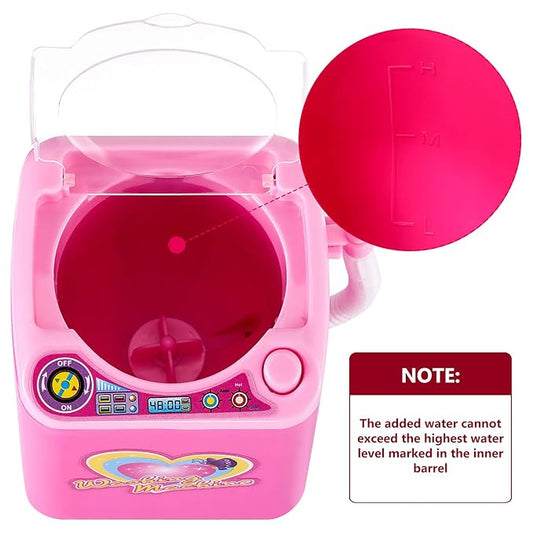 Hsei Mini Washing Machine Makeup Brush Cleaner Plastic Electric Automatic Washing Machine Sponge Cleaner for Ladies